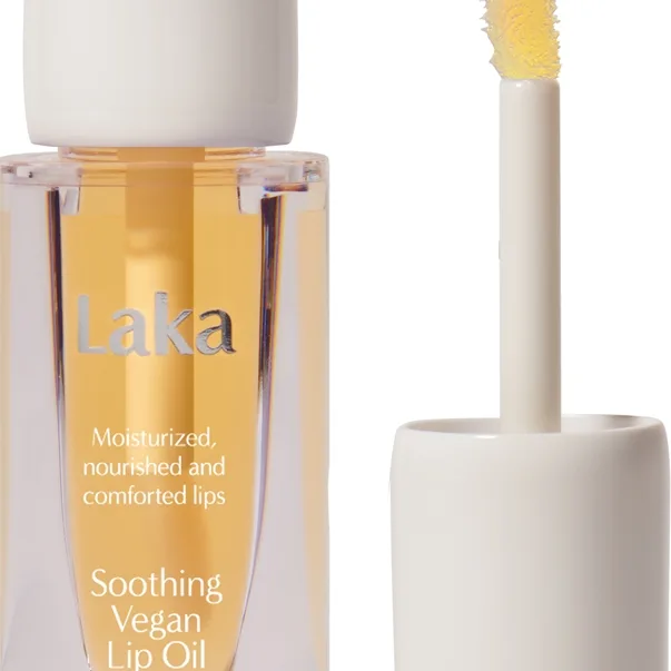 Laka Soothing Vegan Lip Oil Läppolja med lugnande egenskaper Skugga Nourishing Yellow 4.5 ml