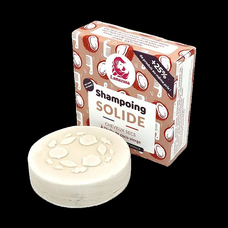 Lamazuna Shampoobar til Tørt Hår Kokos/Vanilje (55 g)