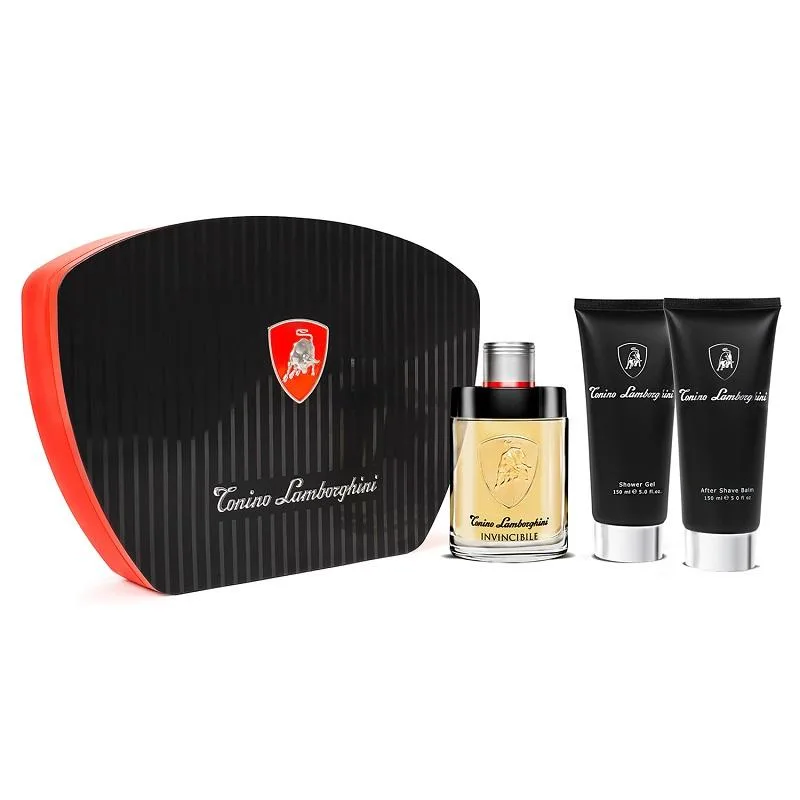 Giftset Lamborghini Invincibile Edt 125ml + Aftershave Balm 150ml + Shower Gel 150ml