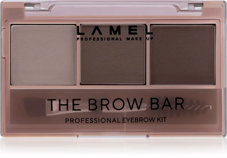 LAMEL BASIC The Brow Bar Palett för ögonbrynssmink med borste #402 4,5 g
