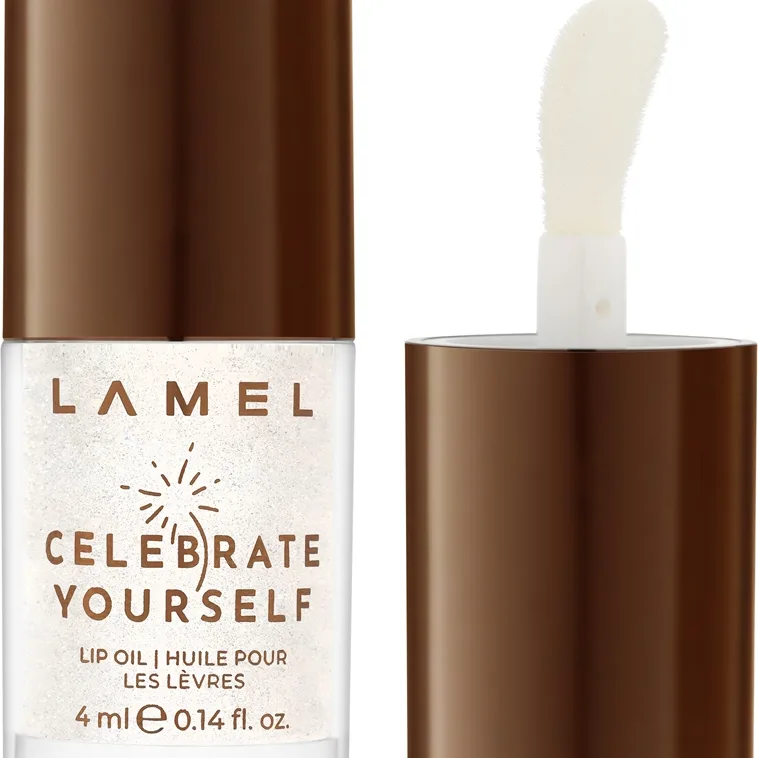 LAMEL Celebrate Yourself Läppolja med glitter Skugga 01 4 ml