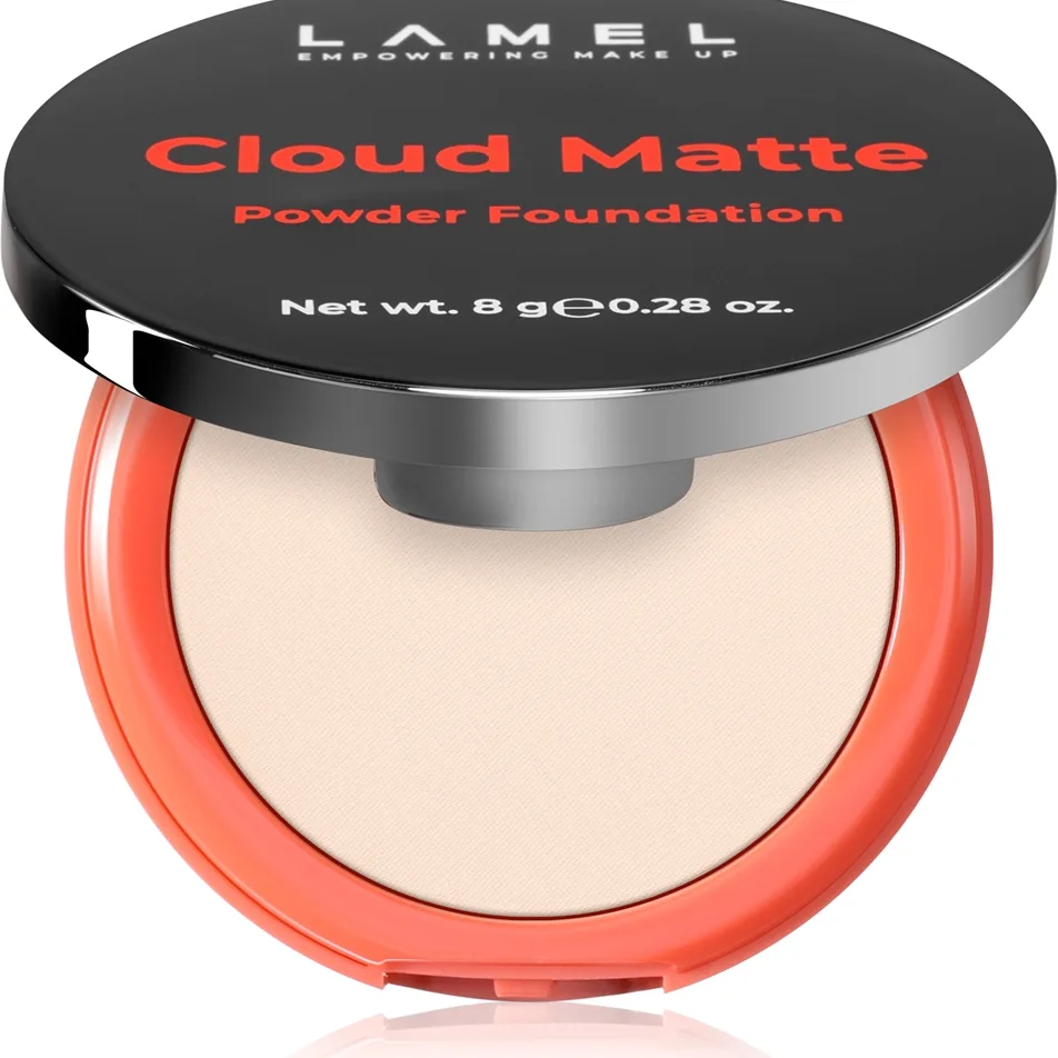LAMEL Cloud Matte Powder Foundation Matt puderfoundation Skugga 02 Porcelain 8 g