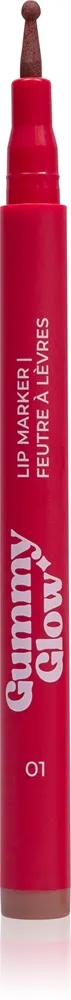 LAMEL Gummy Glow Lip Marker Læbe markør med længerevarende effekt Skygge 01 1.6 ml