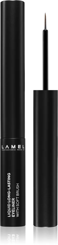 LAMEL Liquid Eyeliner Soft Brush Langtidsholdbar eyeliner Skygge 401 Black 4 ml