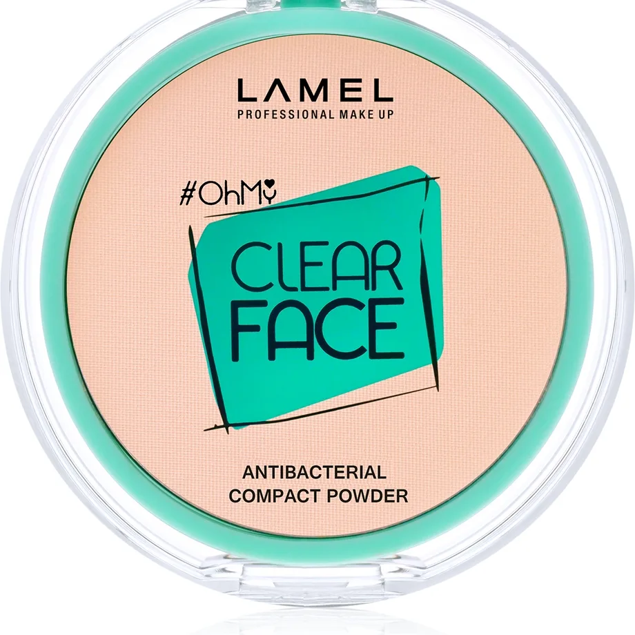 LAMEL OhMy Clear Face Kompakt puder Med antibakteriella ingredienser Skugga 401 Light Natural 6 g
