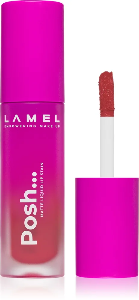 LAMEL Posh Matte Liquid Lip Stain Långvarig matt flytande läppstift Skugga №408 Passion Pink 4 g