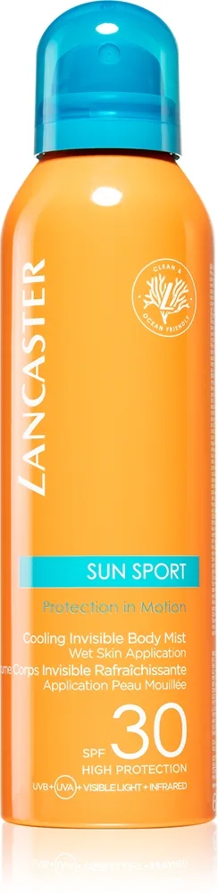 Lancaster Sun Sport Cooling Invisible Body Mist Kølende solcreme spray SPF 30 (ocean friendly) 200 ml