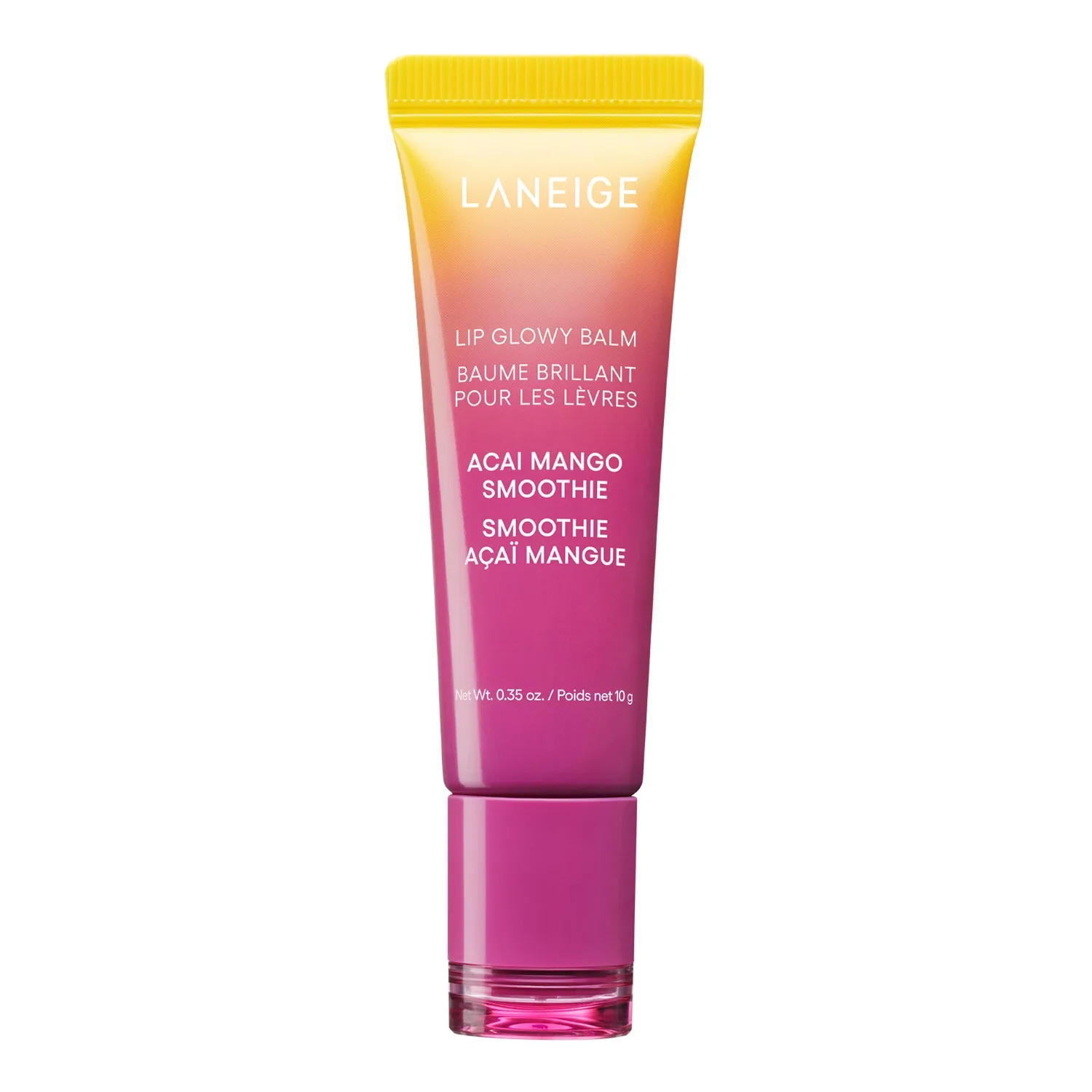 Laneige - Lip Glowy Balm Açaí Mango Smoothie - Fugtgivende Og Glansgivende Læbebalm - Lip Glowy Balm - Acai Mangue 10g - For Women