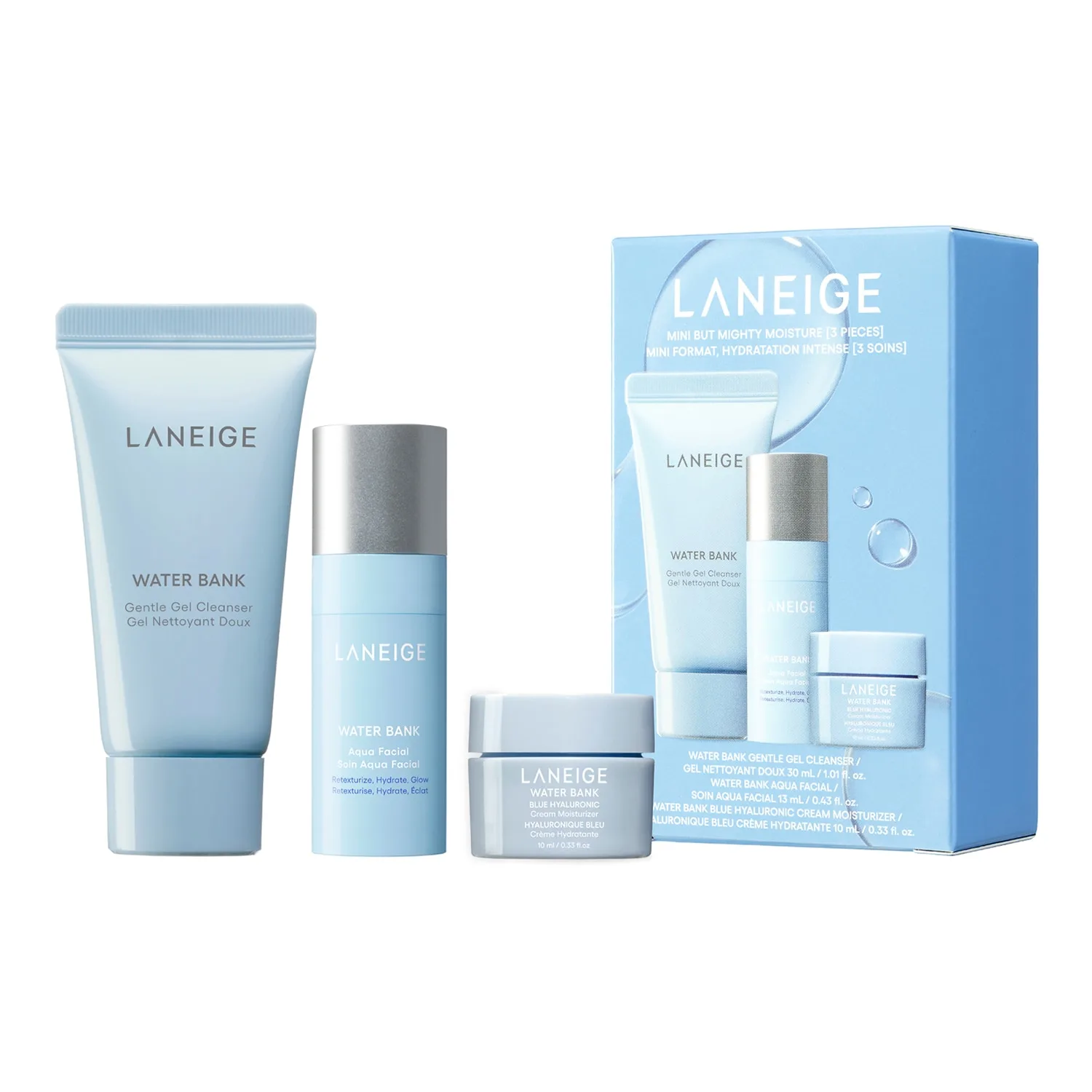 Mini But Mighty Moisture - Miniset med återfuktande ansiktsvård