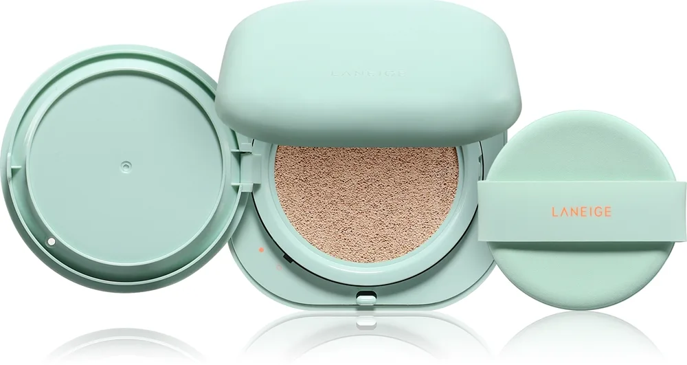LANEIGE Neo Cushion Matte kiinteä mattapinnan antava meikkivoide + täyttöpakkaus sävy 21N1 Beige 2x15 g