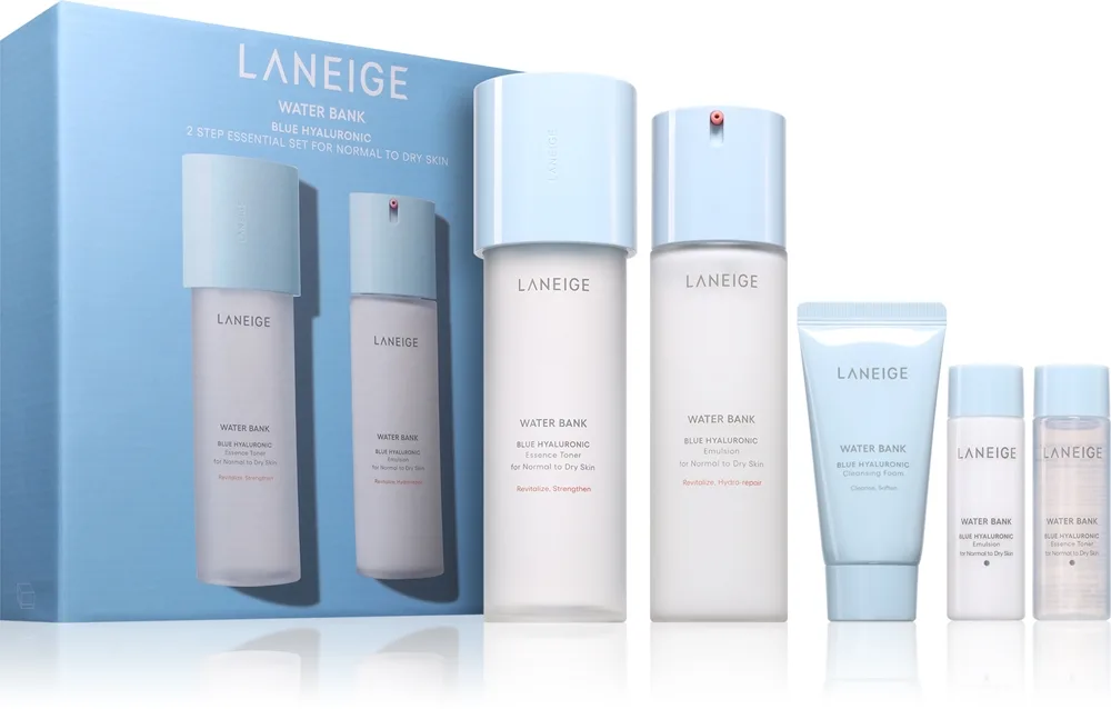 LANEIGE Water Bank Blue Hyaluronic 2-Step Essentials Set for Normal to Dry Skin Presentförpackning För kvinnor