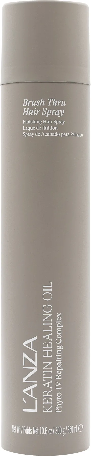L'anza Keratin Healing Oil Brush Thru Spray suojaava suihke luonnollinen pito ja kiiltävät hiukset 350 ml