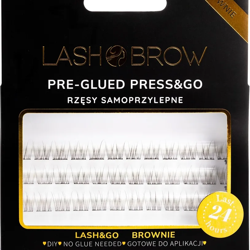 Lash Brow Press&Go Self-Adhesive Eyelashes selvklæbende vippeklynger No Make Up Brownie 1 stk.