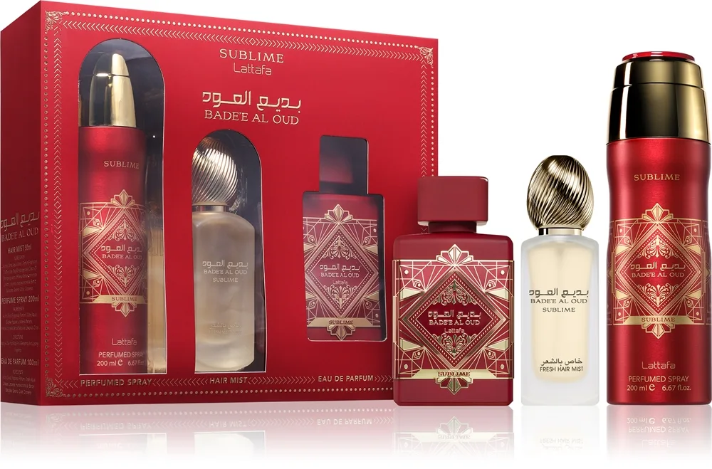 Lattafa Badee Al Oud Sublime Presentförpackning Unisex 3 st.