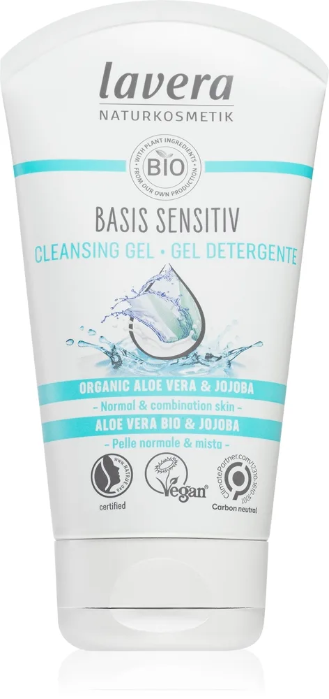 Lavera Basis Sensitiv Mild rensegel til normal og kombineret hud 125 ml
