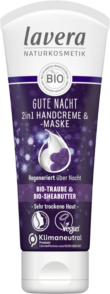lavera GUTE NACHT 2in1 HANDCREME &amp; -MASKE 75 ml Creme