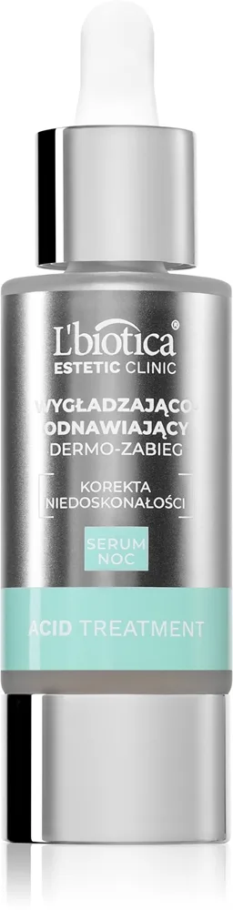 L’biotica Estetic Clinic Acid Treatment Förnyande nattvård med lindrande effekt 30 ml