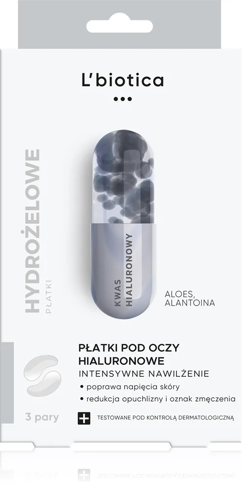 L’biotica Eye Patches Hyaluronic Intens fugtende maske til øjenområdet 3x2 stk.