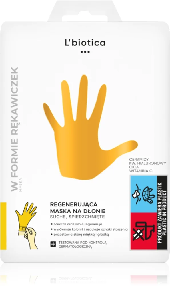 L’biotica Regenerating Hand Mask elvyttävät käsinaamiokäsineet 1 pari