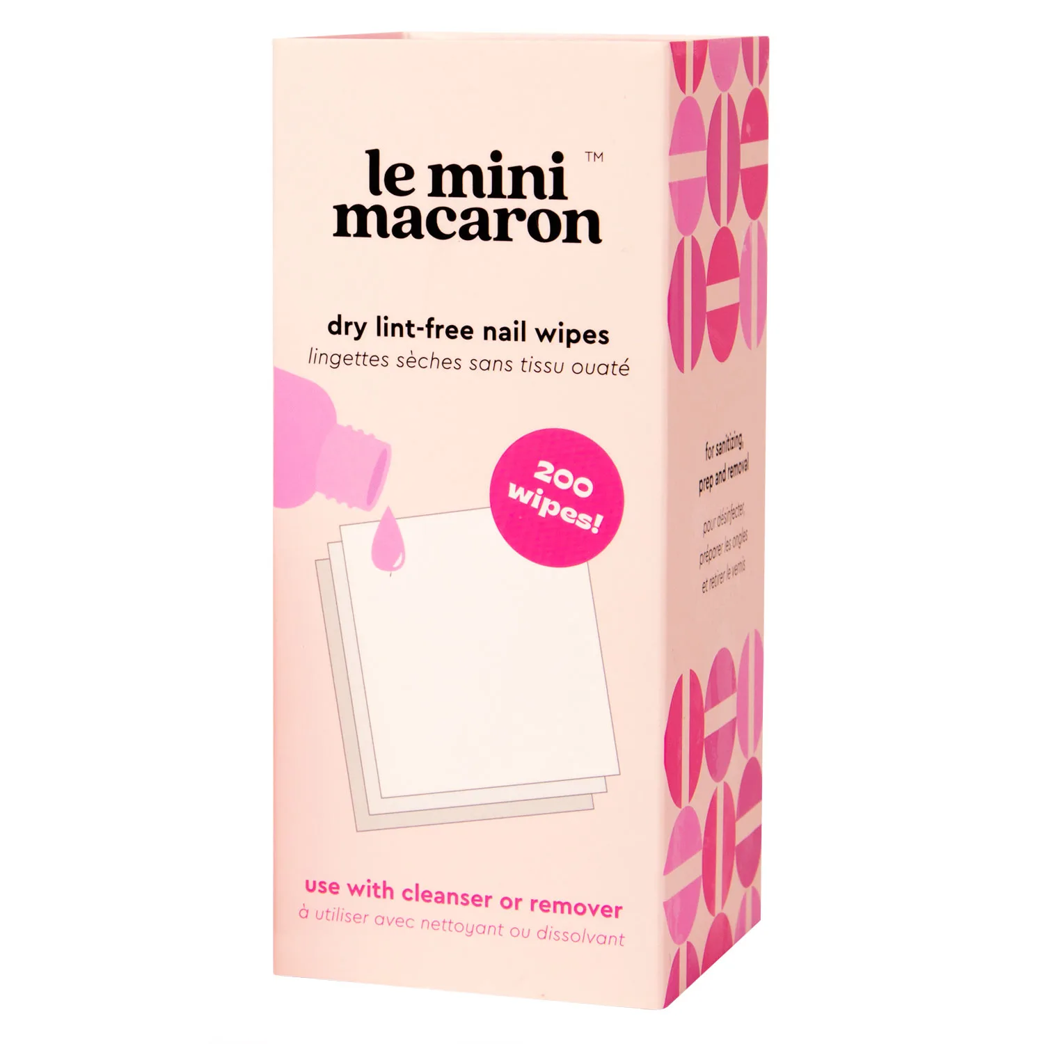 Le Mini Macaron Lint-Free Wipes 200 kpl