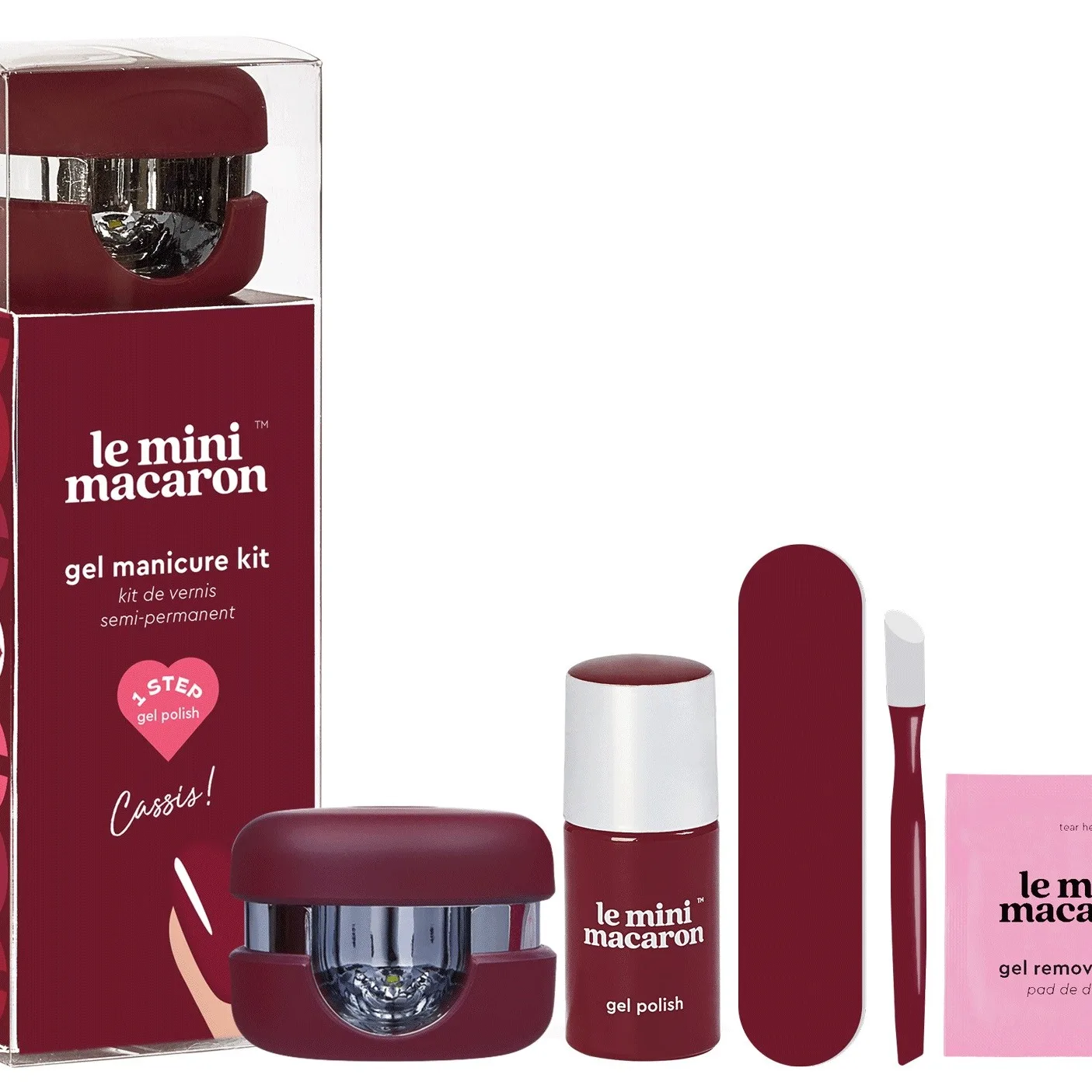 Le Mini Macaron Gel Manicure Kit Cassis 10 ml