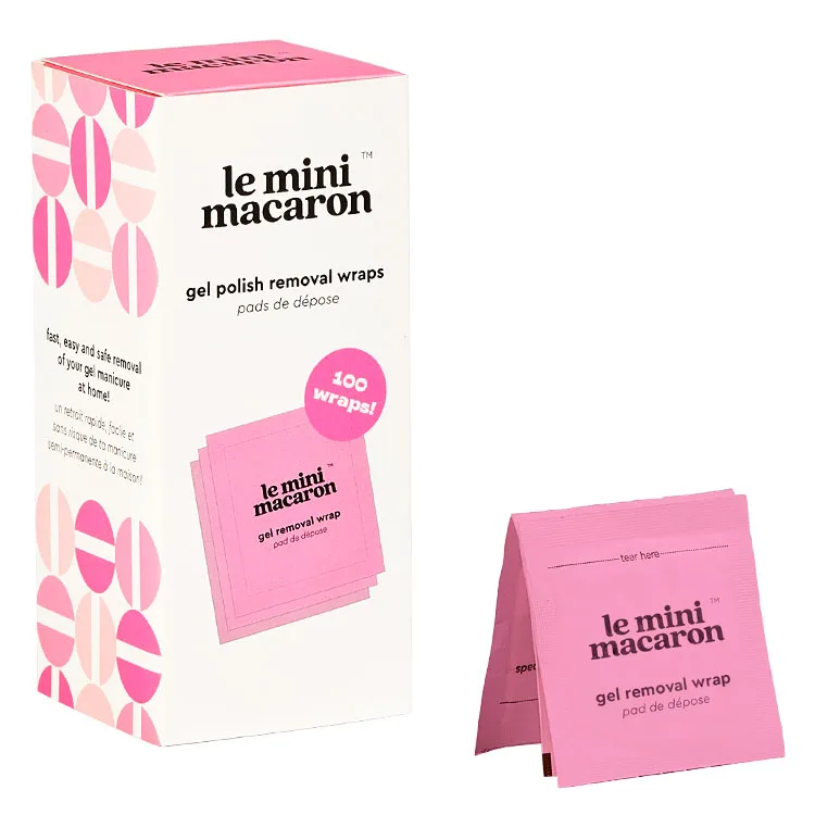 Le Mini Macaron Gel Polish Remover Kit 100 stk.