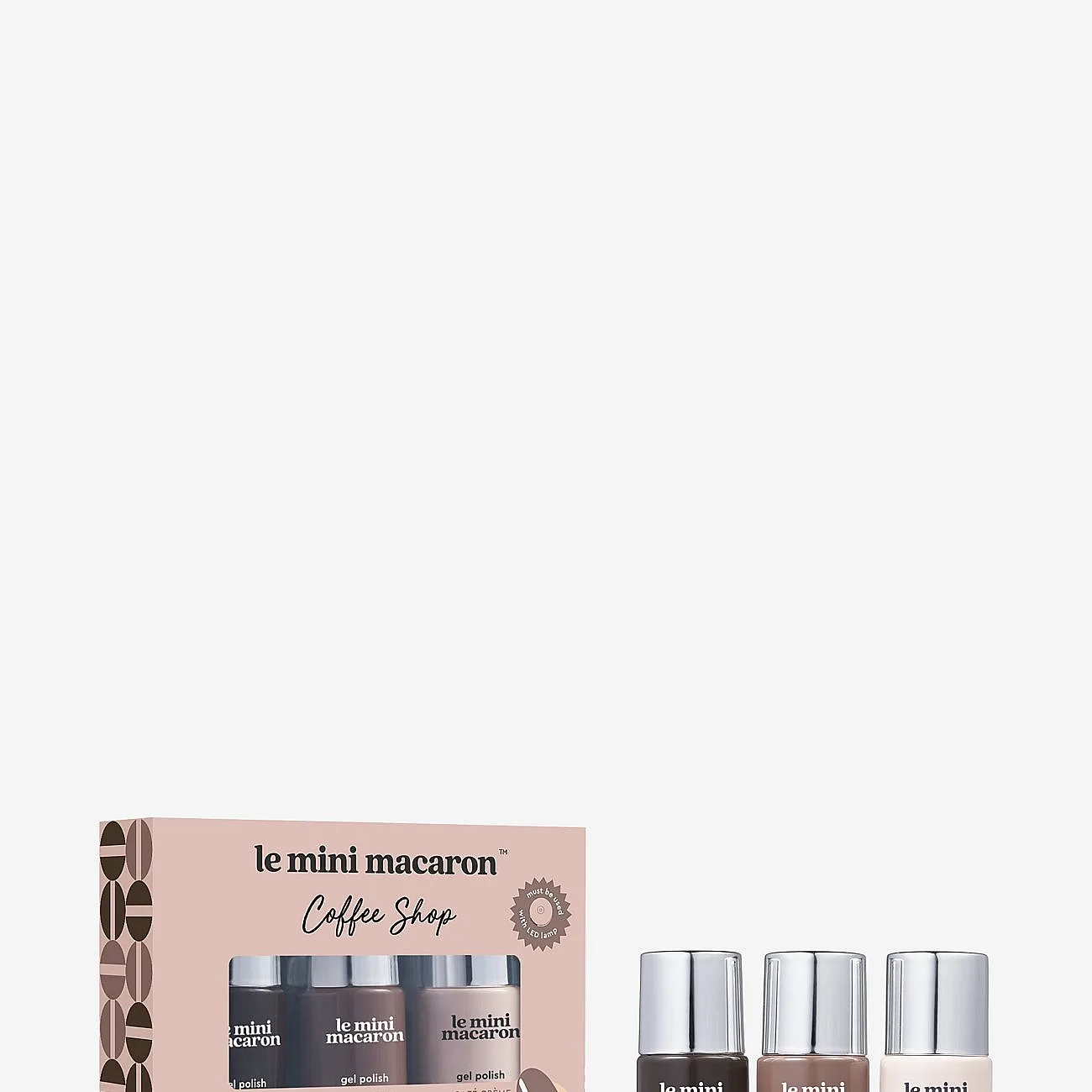 Le Mini Macaron Les Minis, Mini Gel Polish Trio Coffee Shop - Nude - ONE SIZE