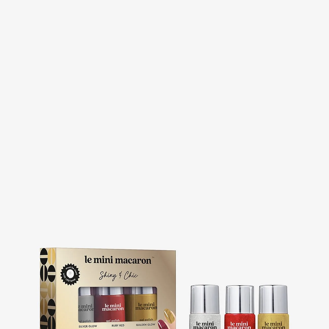 Le Mini Macaron Les Minis, Mini Gel Polish Trio Shiny & Chic - Multi/patterned - ONE SIZE