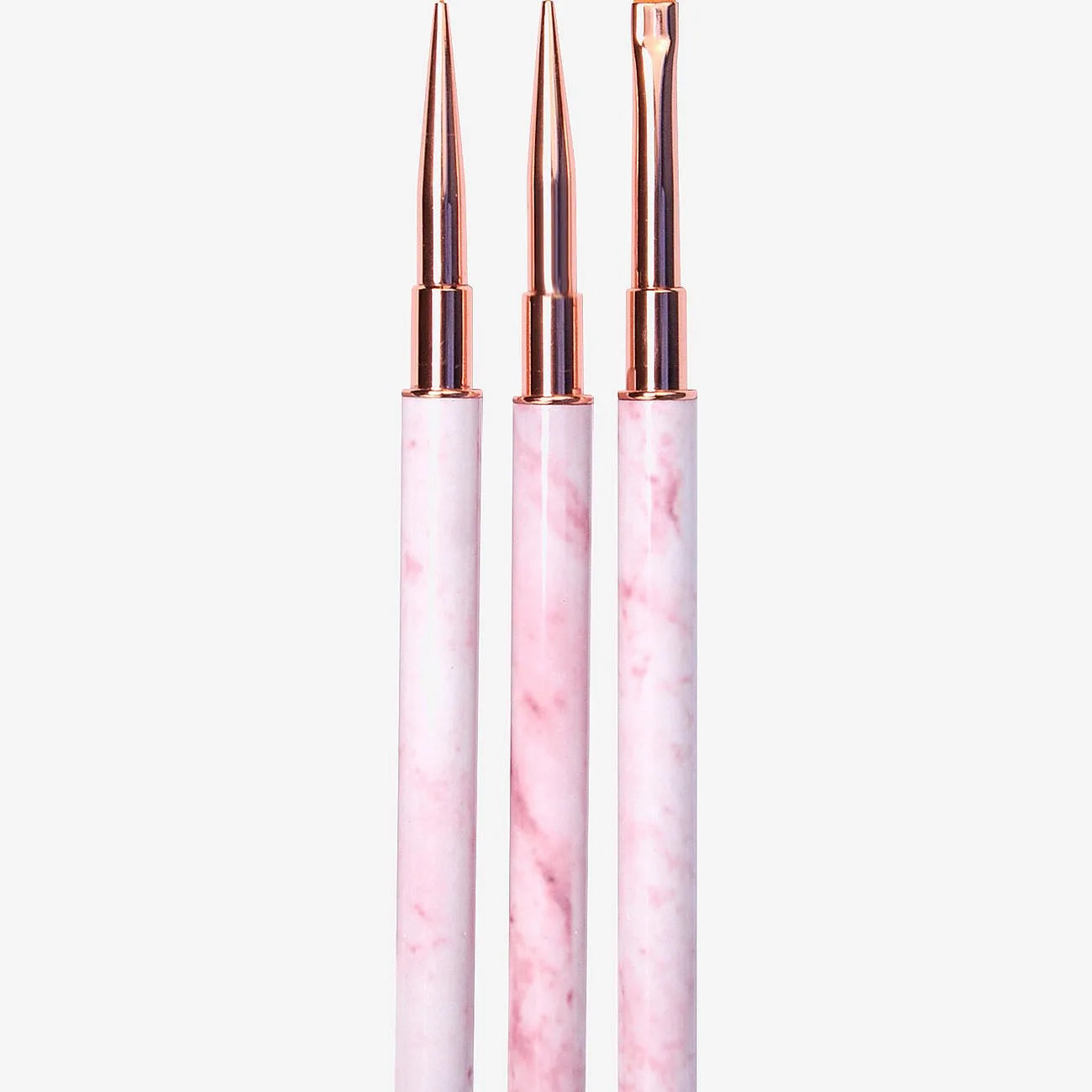 Le Mini Macaron Nail Art Brush Trio - Nude - ONE SIZE
