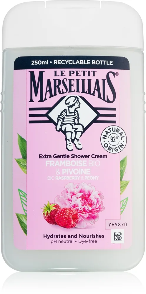 Le Petit Marseillais Raspberry BIO & Peony Cremet brusegel 250 ml