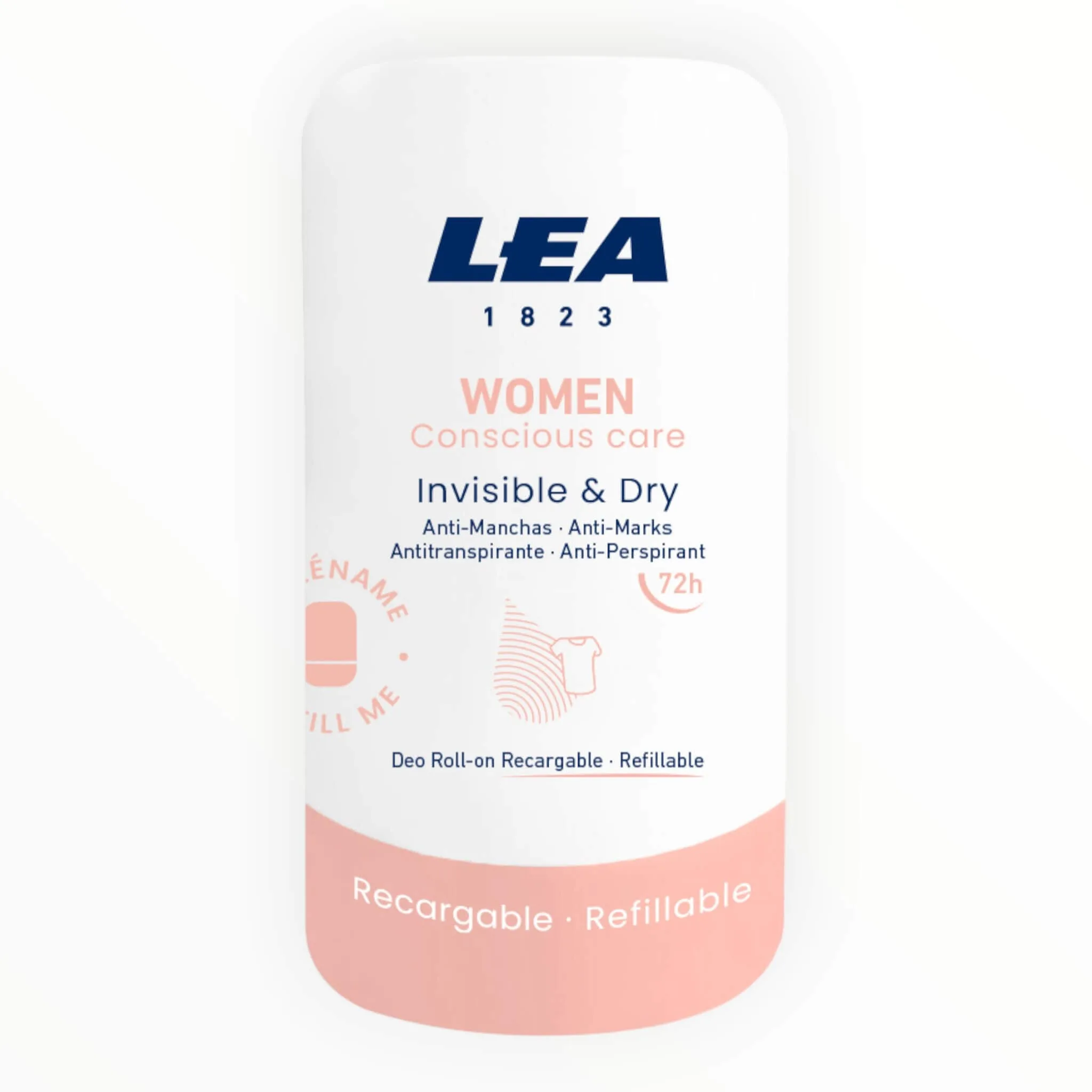 LEA Classic Genopfyldelig Roll-on Deodorant, Invisible & Dry, Women, 50 ml.