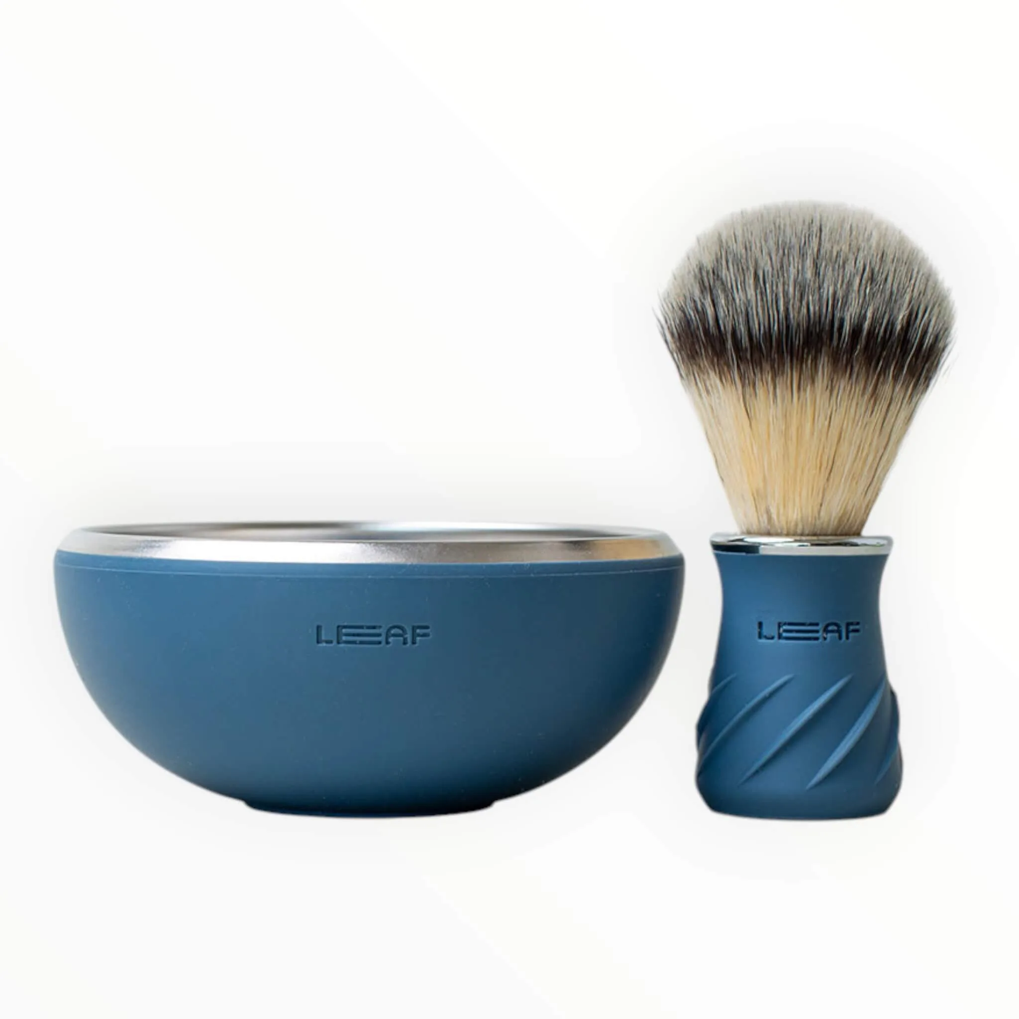 LEAF Shave Sæt med Barberkost & Barberskål, Glacier