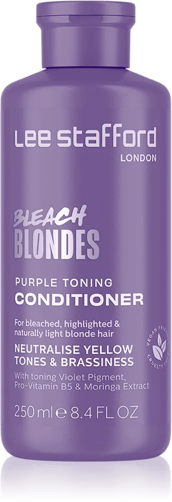 Lee Stafford Bleach Blondes Toning Conditioner sävyttävä hoitoaine vaaleille ja raidoitetuille hiuksille 250 ml