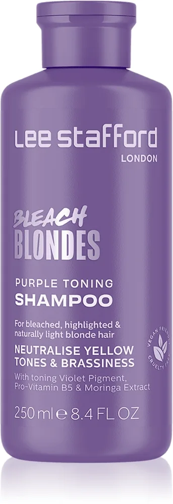 Lee Stafford Bleach Blondes Toning Shampoo shampoo vaaleille hiuksille keltaisia sävyjä neutralisoiva 250 ml