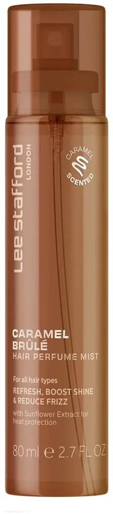 Lee Stafford Hair Perfume Mist hajustettu hiussuihke naisille Caramel Brûlé 80 ml
