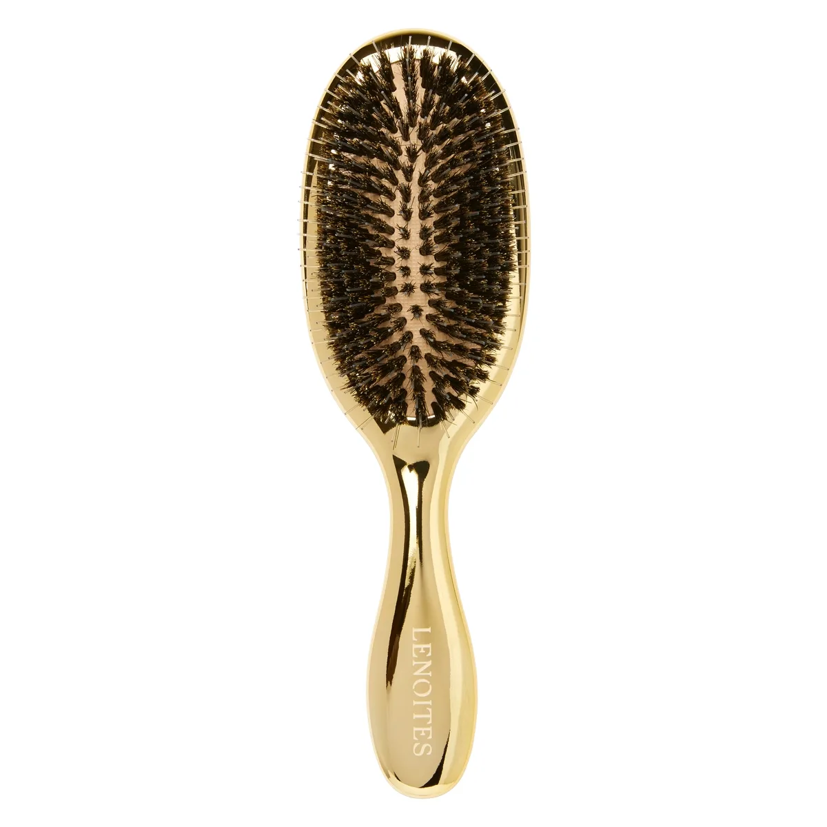 Lenoites Wild Boar Hair Brush with Cleaning Tool Gold - 1 pcs