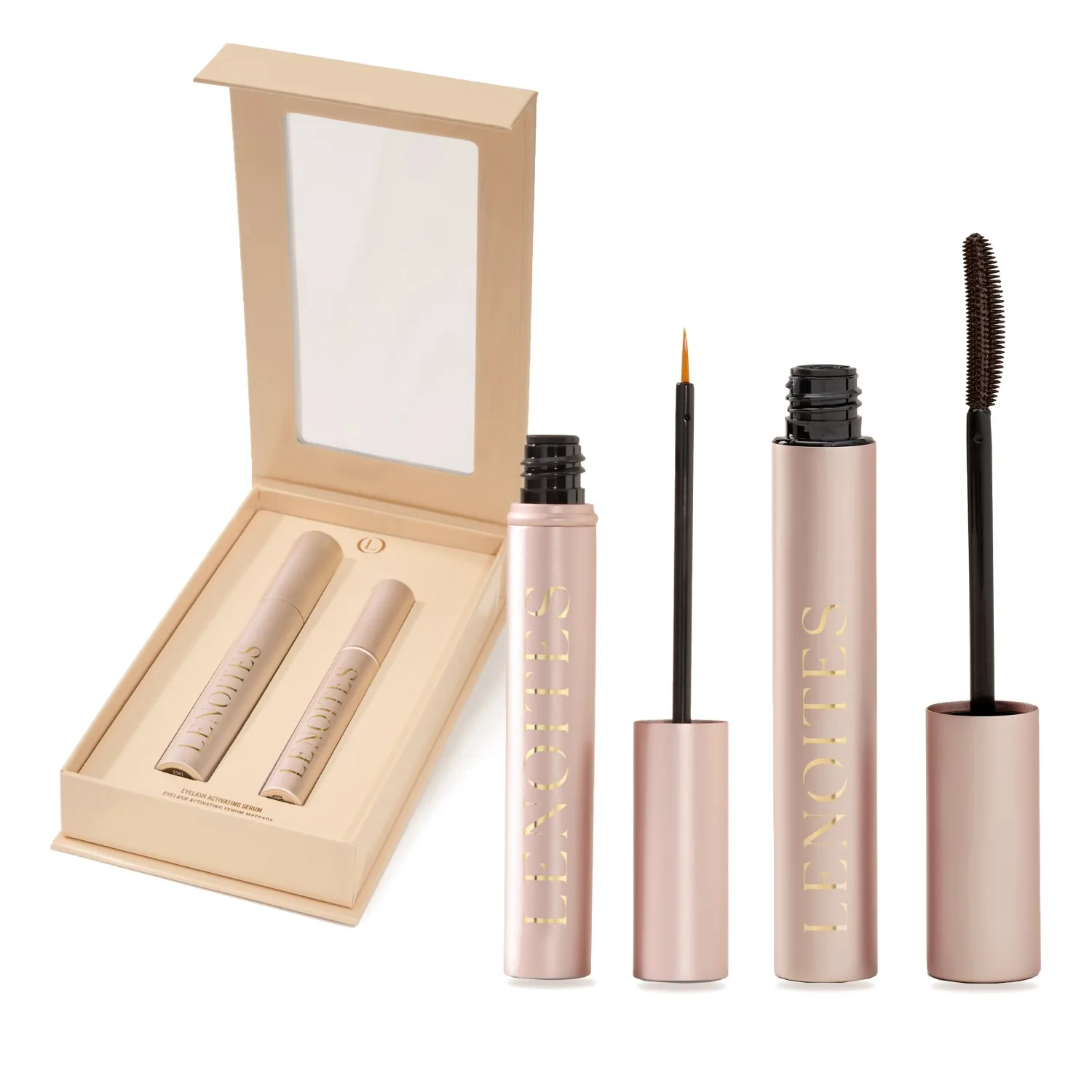 Lenoites PowerLash Gift Set Mascara & Eyelash Serum Brown