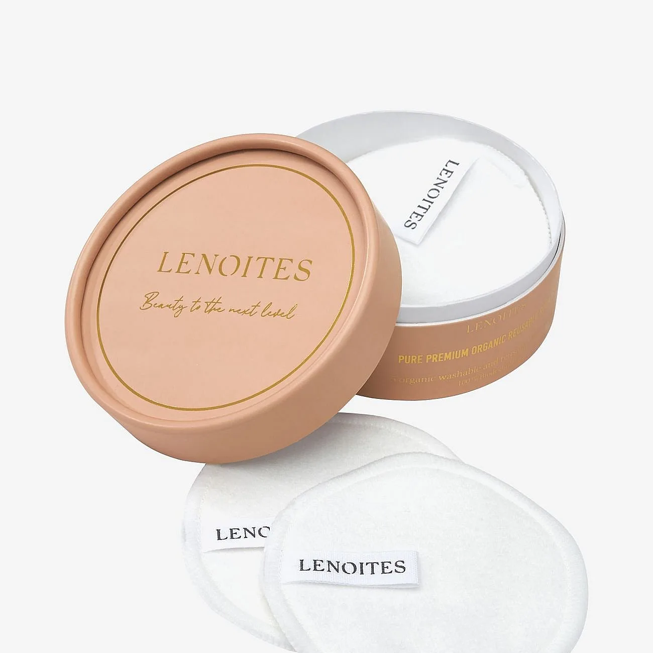 Lenoites Pure Premium Organic Reusable Rounds, Refill 5 pcs