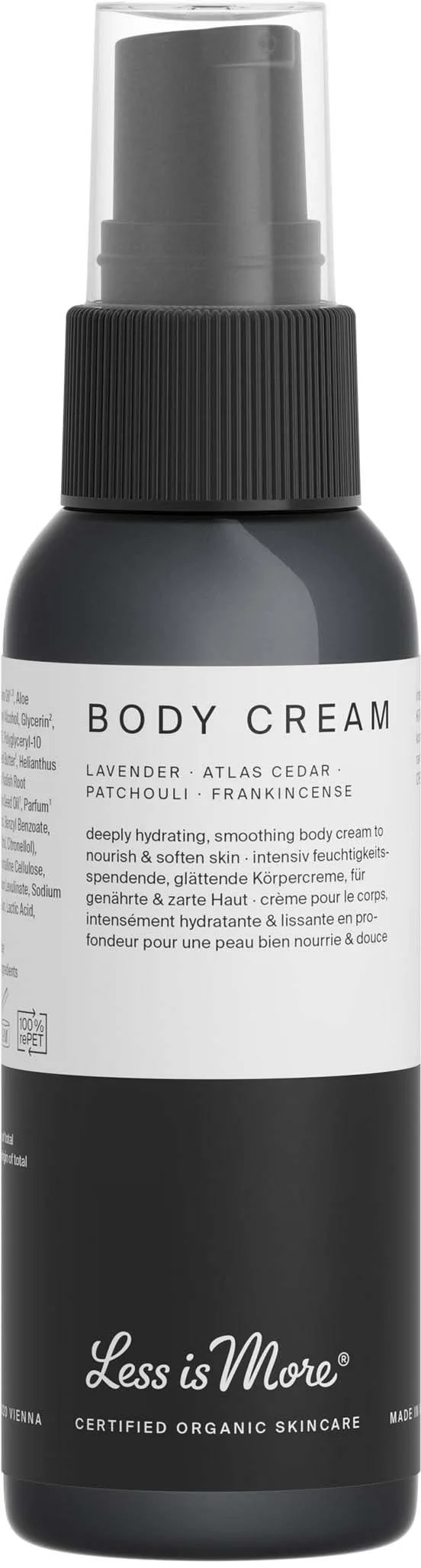 Less Is More Organic Body Cream Lavender Travel Size 50 ml