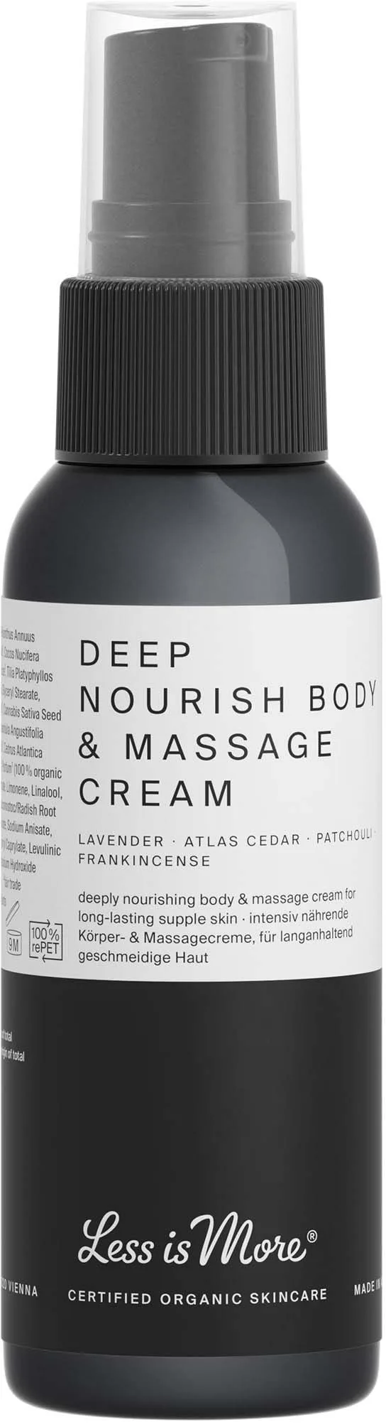 Less Is More Organic Deep Nourish Body & Massage Cream Lavender T