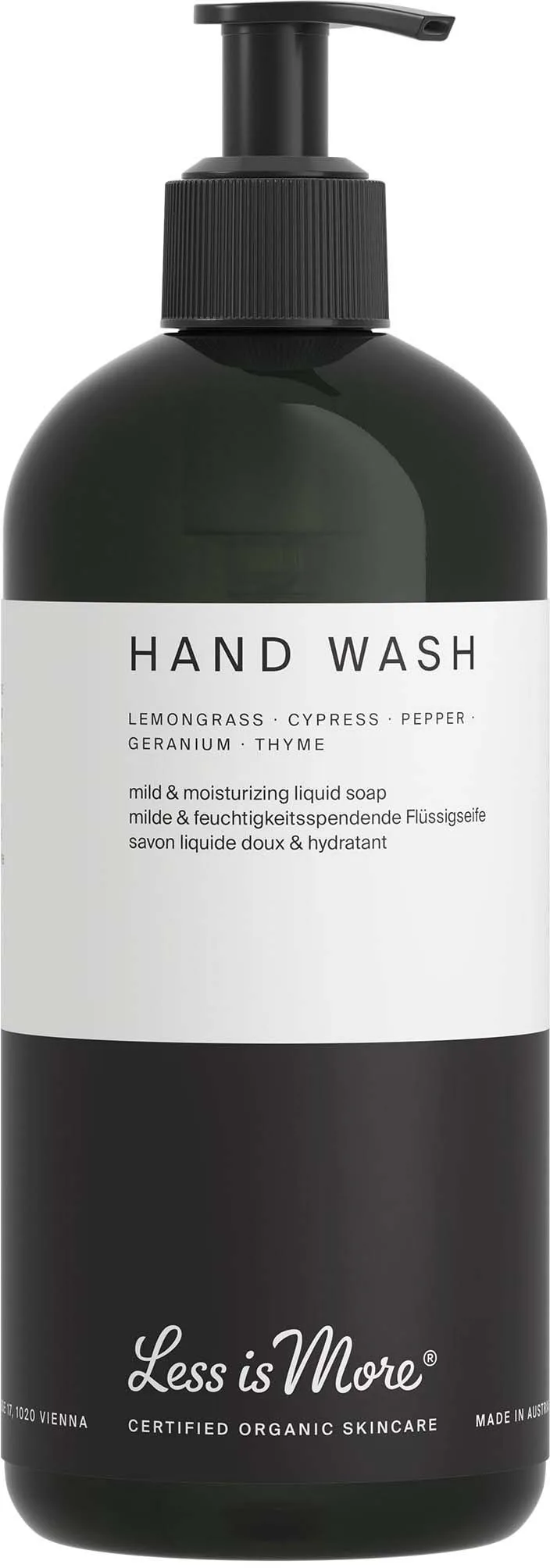Less Is More Organic Hand Wash Lemongrass Eco Size 500 ml