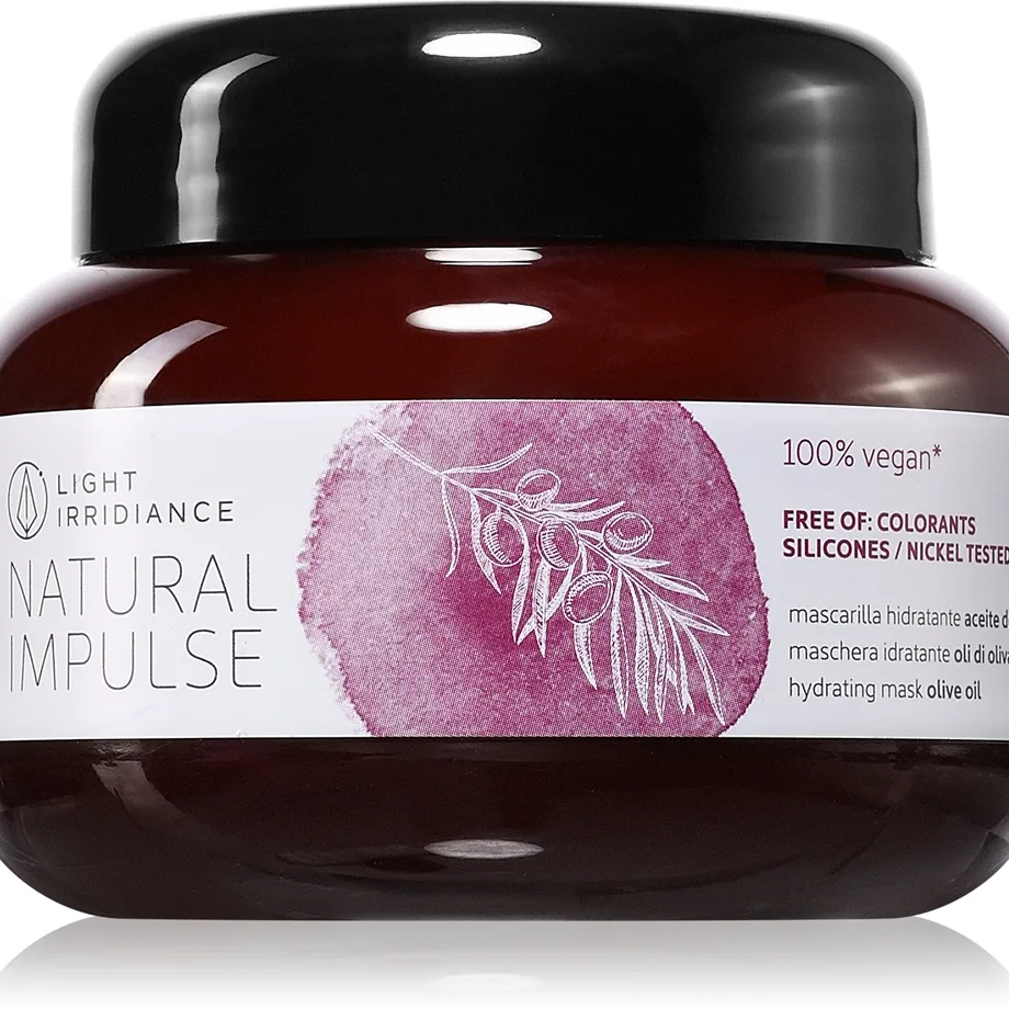 Light Irridiance Natural Impulse Olive oil Återfuktande mask För lätt kamning 250 ml