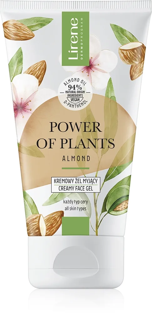 Lirene Power of Plants Almond Krämig rengöringsgel för ansikte 150 ml