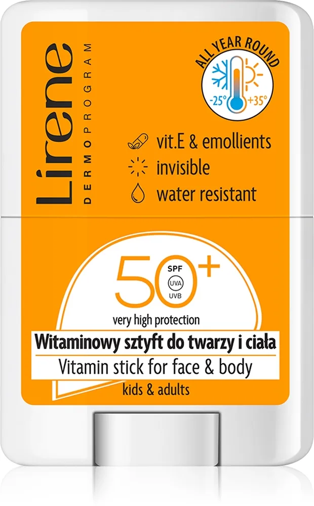 Lirene Vitamin Stick For Face&Body Solcreme stick til ansigt og krop SPF 50 15 g