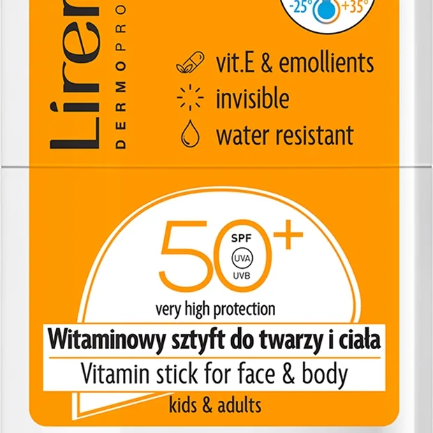 Lirene Vitamin Stick For Face&Body Solskyddsstift för ansikte och kropp SPF 50 15 g