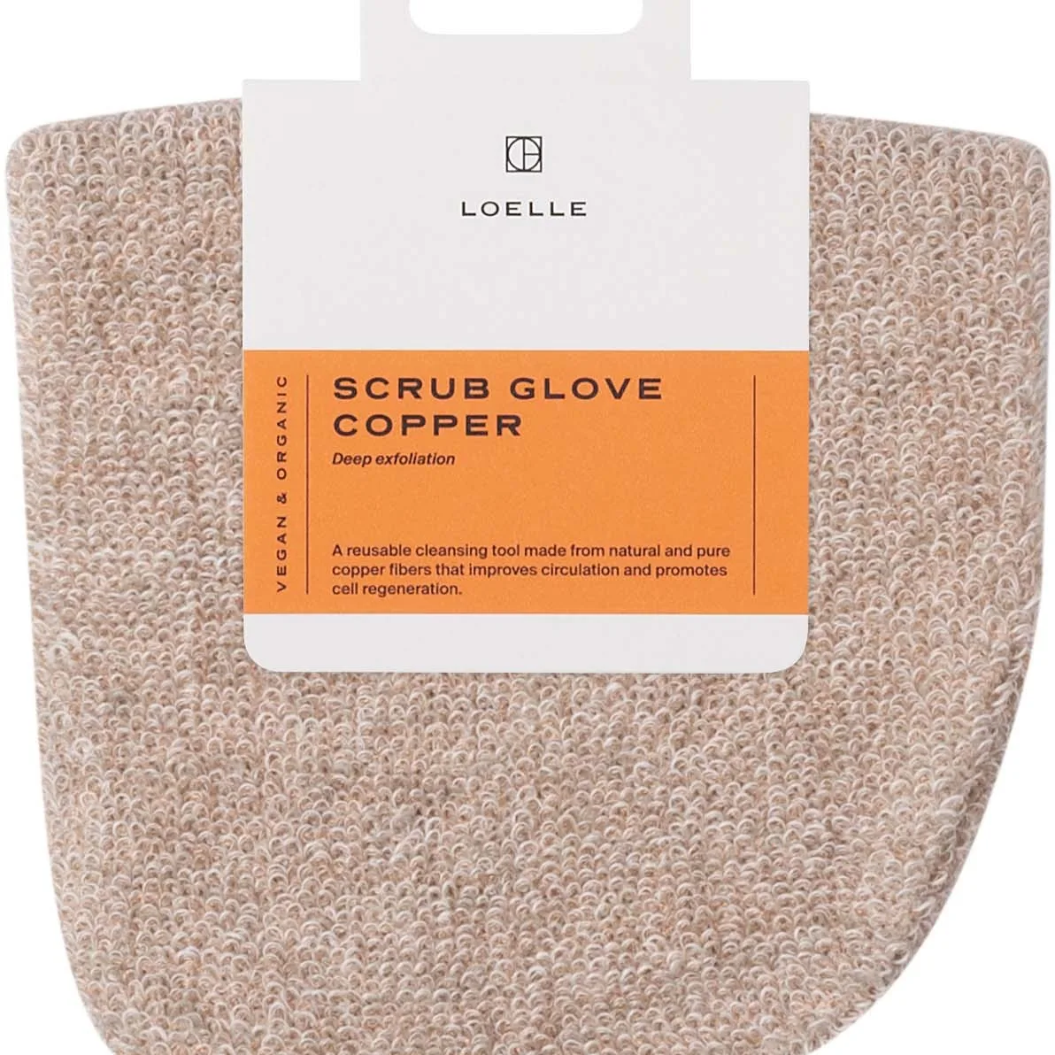 Loelle Scrub Glove Hemp / Linen / Copper