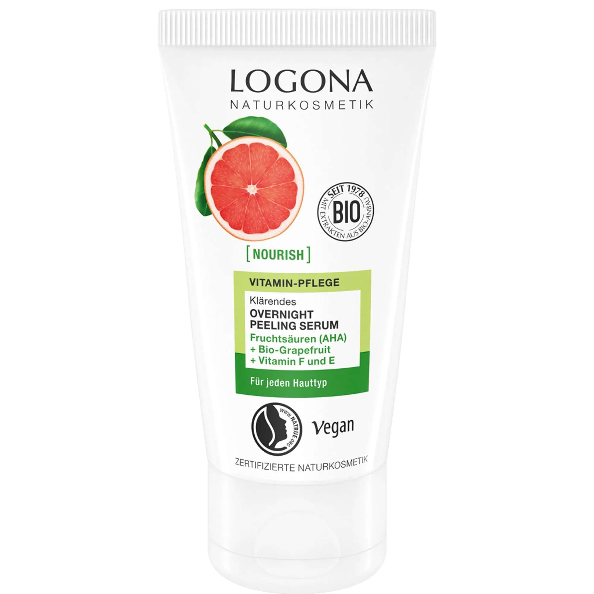 Logona Nourish clarifying overnight exfoliating serum Ansiktsskrubb