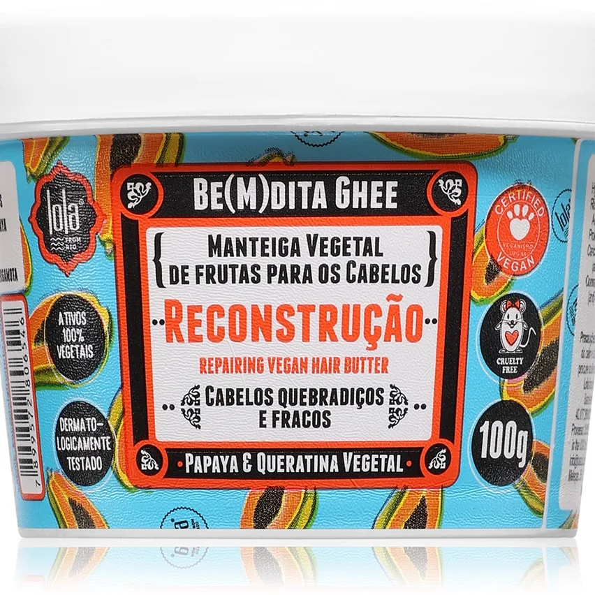 Lola Cosmetics BE(M)DITA GHEE RECONSTRUÇÃO uudistava naamio vaurioituneille hiuksille 100 g