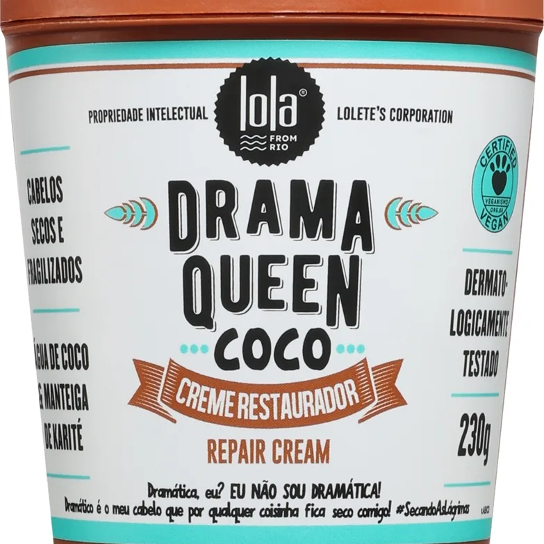 Lola Cosmetics Drama Queen ravitseva naamio hiuksiin 230 g