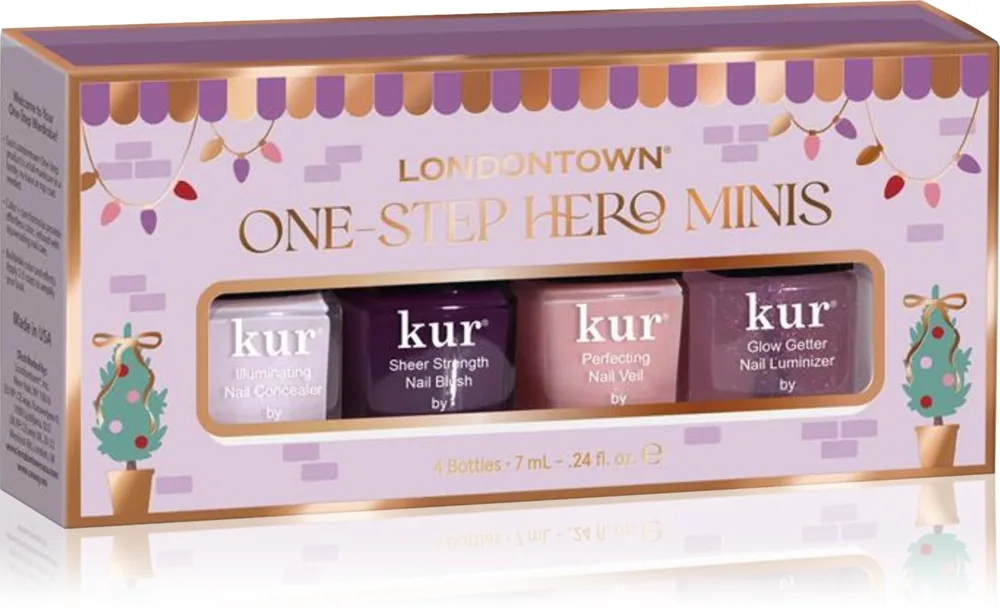 LONDONTOWN Kur One Step Hero Minis kit med nagellack Mini